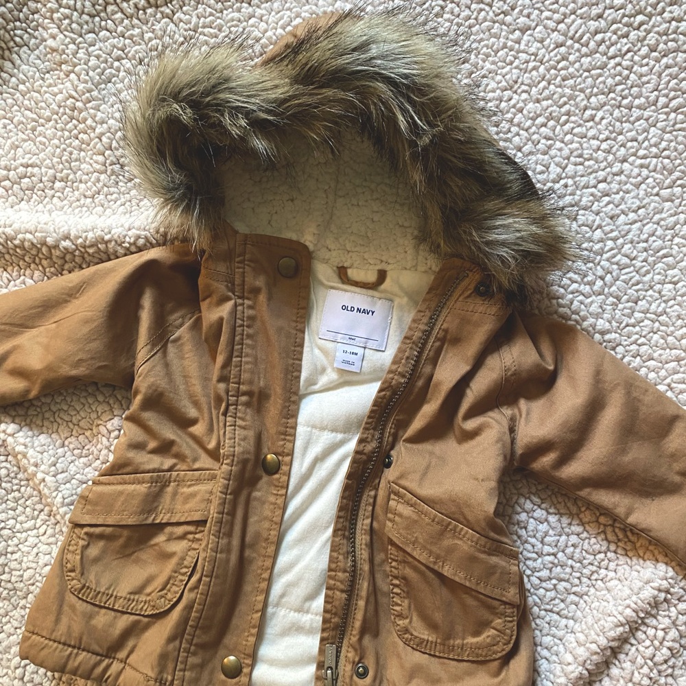Girls Winter Coat With Fur Hood